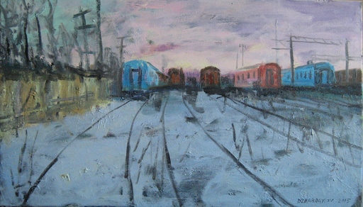 Vasyl DZHABRAYLOV - Gemälde - 'Vagon park