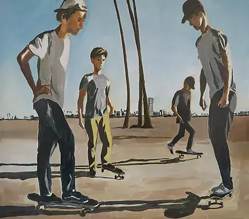 Karine BARTOLI - Painting - Skaters