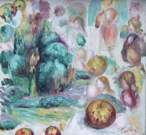 奥古斯特•雷诺阿 - 绘画 - Têtes, arbres et fruits 