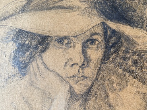 Albert MARQUET - Drawing-Watercolor - Portrait présumé d’Yvonne Berny à 23ans