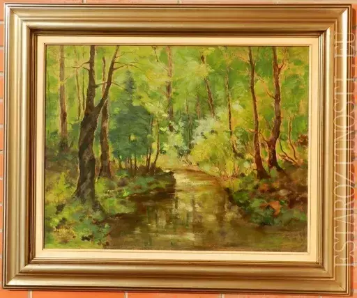 Anton JASUSCH - Painting - Forest still life 