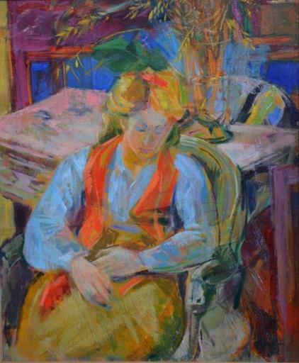Emilio GRAU-SALA - Gemälde - Mujer pensativa