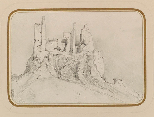 Franz II STEINFELD - Disegno Acquarello - "Durnstein in Wachau, Austria", 1840s 