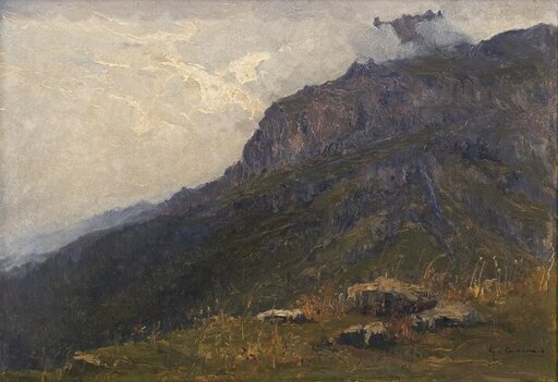 Giovanni COLMO - Peinture - Paesaggio montano