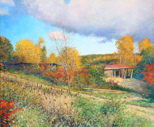 Wally AMES - Pintura - The Old Sawmill at Westminster, Vermont