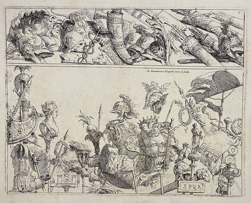 Giovanni Domenico TIEPOLO - Print-Multiple - Armi e attributi militari