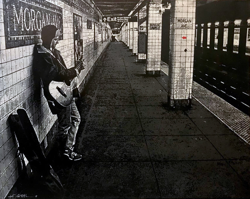 JEF AÉROSOL - Painting - Morgan avenue Subway station