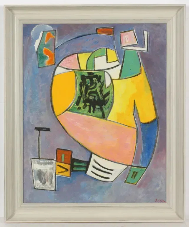 Abstract Composition Oil On Canvas 1950s By Joseph Levin Buy