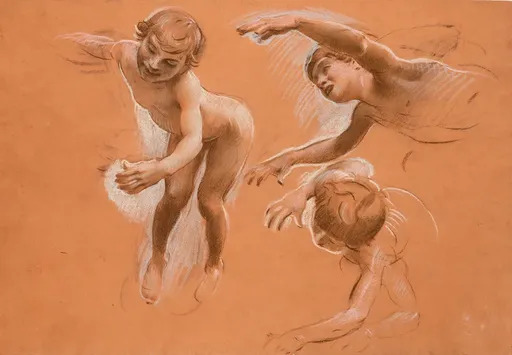 Adolf HIREMY-HIRSCHL - Drawing-Watercolor - Kinderstudien 