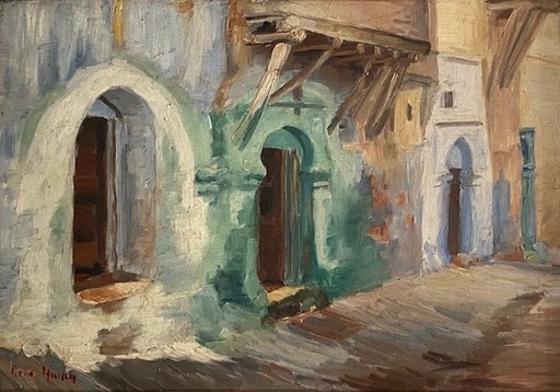 René HANIN - 绘画 - Kasbah à Alger, 1910