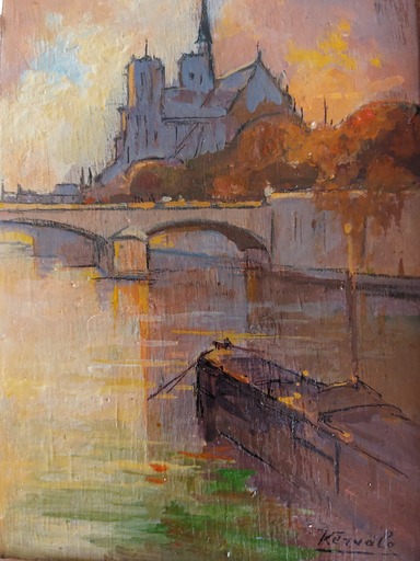 Robert KERVALO - Gemälde - Paris - NotreDame