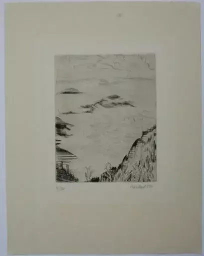 埃里希·黑克尔 - 版画 - Berge im Nebel