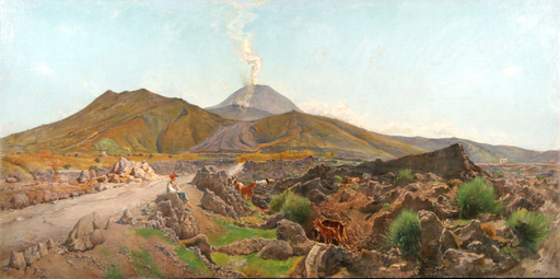 Edoardo MONTEFORTE - Gemälde - Alle falde del Vesuvio