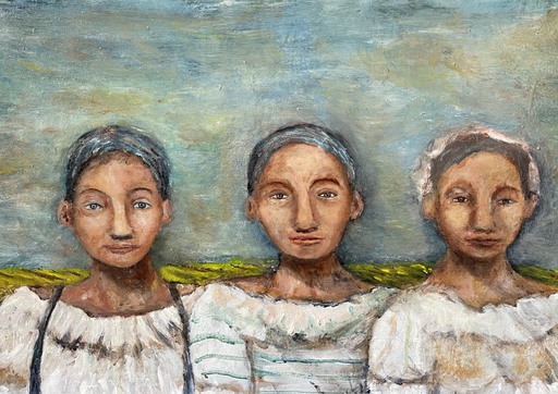 Elodie HURE - Gemälde - Les 3 soeurs - Elodie Huré 