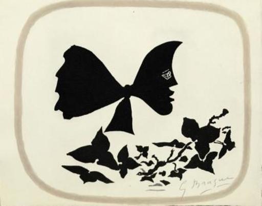 乔治•布拉克 - 版画 - Butterfly Head