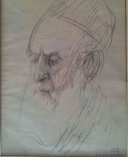 Arthur MARKOWICZ - Drawing-Watercolor - Rabbi