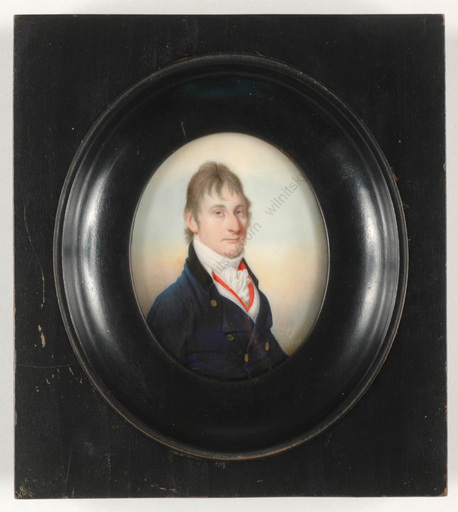 Alexander GALLOWAY - Miniatura - "Portrait of a young gentleman" high quality miniature, 1801