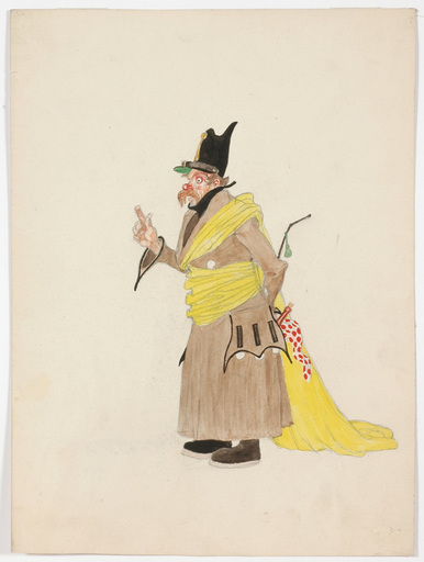 Rudolf HAFNER - 水彩作品 - "Stage costume design" watercolor, 1920s