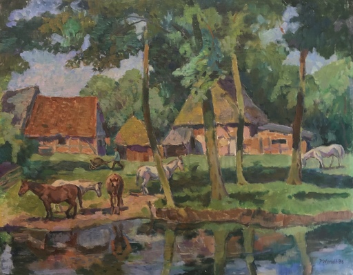 Paul WENDT - Peinture - Bauernhof