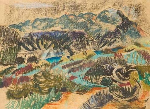 Willy EISENSCHITZ - Drawing-Watercolor - Landschaft in der Provence