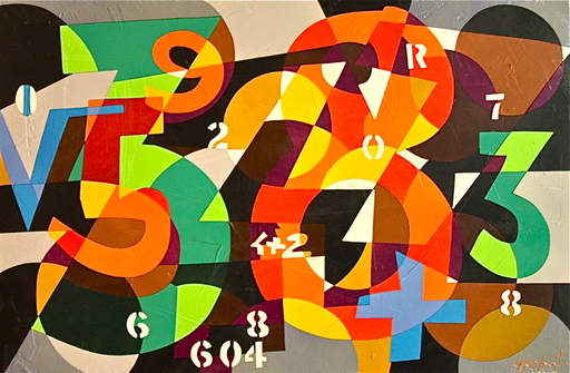 Ugo NESPOLO - Painting - Ipotesi Numerica