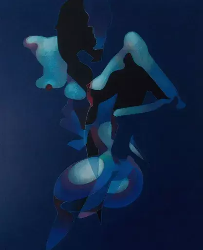 Milburn FOSTER - Peinture - Linda in Blue