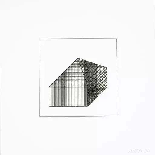 Sol LEWITT - Grabado - Twelve Forms Derived From a Cube 10