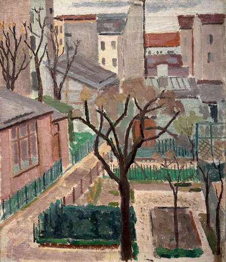 Jules CAVAILLES - Painting - View from a Parisian window