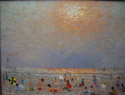 André HAMBOURG - Painting - à marée basse