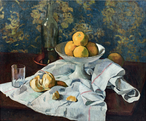 Georges Daniel DE MONFREID - Pittura - Nature morte à l'orange