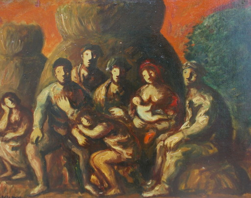 Sylvain VIGNY - Gemälde - La famille