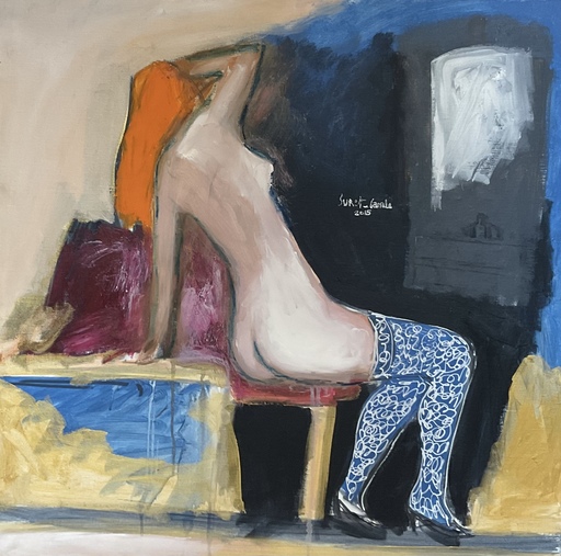 Michel SURET-CANALE - Painting - Femme rousse 