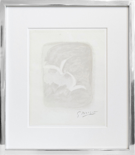 Georges BRAQUE - Print-Multiple - Deux oiseaux sur fond gris