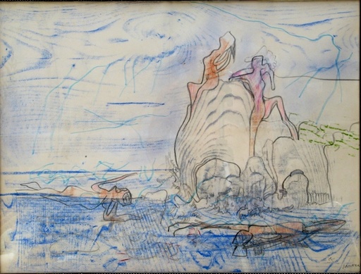 Roberto MATTA - Drawing-Watercolor - Sans Titre 2 Original Pastel/Drawing on Paper 