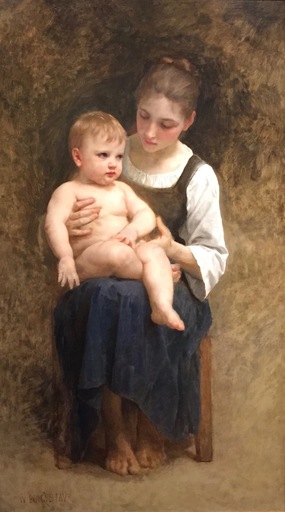 William Adolphe BOUGUEREAU - Painting - Avant le Bain