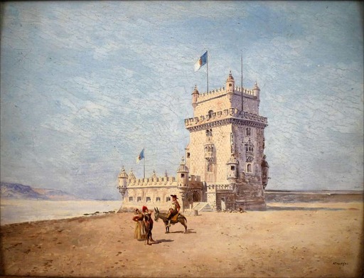 Enrique ATALAYA - Painting - Belem´s Tower, Lisbon