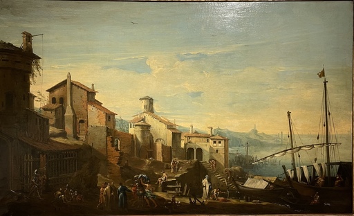 Giovanni Antonio CANAL - Peinture - Vue de port