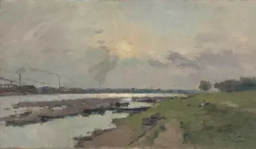 Albert Marie LEBOURG - Painting - "Soleil coucheron" Paris