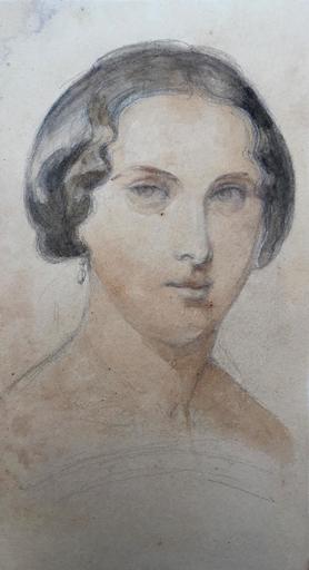 Joseph Bonaventure LAURENS - Drawing-Watercolor - FEMME