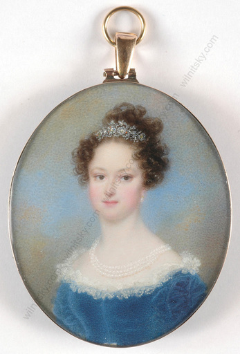 Friedrich Ludwig VIETH VON GOLDSSENAU - Miniatur - "Archduchess Henriette", important miniature on ivory!