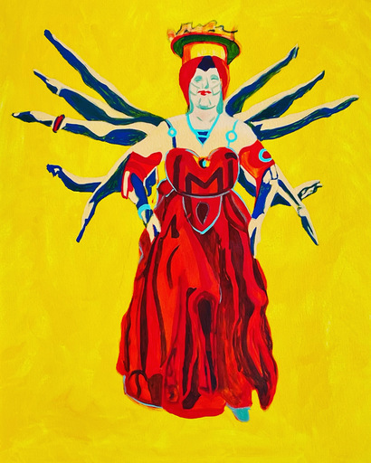 Roland DZENIS - 绘画 - Attitude of Durga