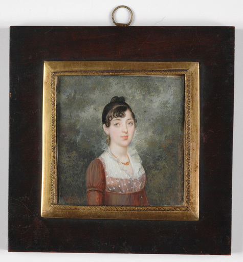 Josef GRASSI - 缩略图  - "Portrait of a young lady" important miniature on ivory