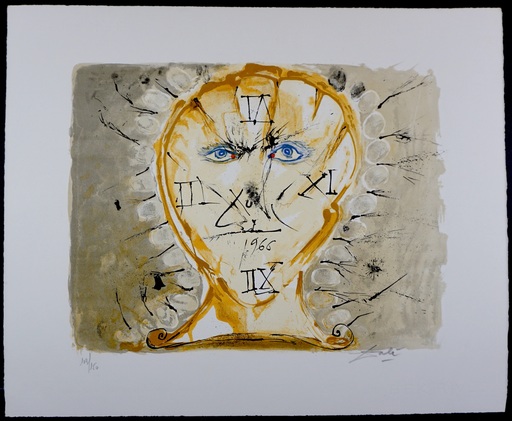 萨尔瓦多·达利 - 版画 - Self-Portrait Sundial