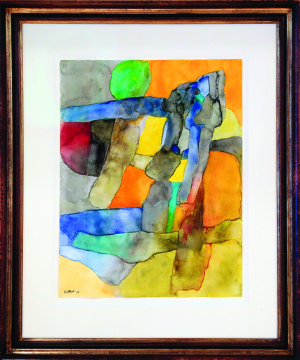 Maurice ESTEVE - Drawing-Watercolor - Composition abstraite