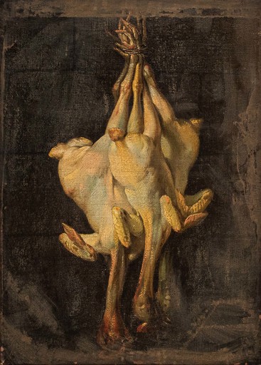 Felice BOSELLI - Gemälde - Pair of turkeys
