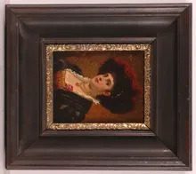 Anton EBERT - Painting - "Lady in Renaissance Costume" 