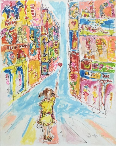 Nicole LEIDENFROST - Gemälde - Ich schicke ein Herz nach New York