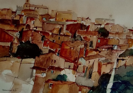 Peter J. KAUTZKY - Drawing-Watercolor - Provencialsk By II