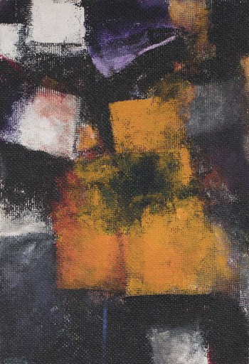 Avigdor ARIKHA - Pintura - Composition in orange and black