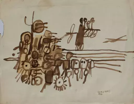 José GAMARRA - Drawing-Watercolor - Signes IV